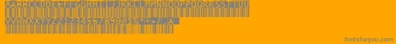 BarmkodeInverse Font – Gray Fonts on Orange Background