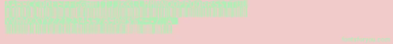 BarmkodeInverse Font – Green Fonts on Pink Background