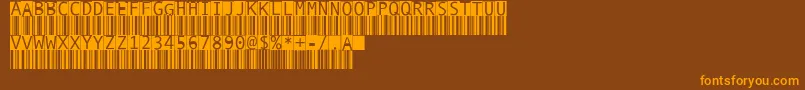 BarmkodeInverse Font – Orange Fonts on Brown Background