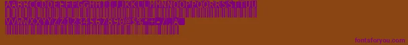BarmkodeInverse Font – Purple Fonts on Brown Background
