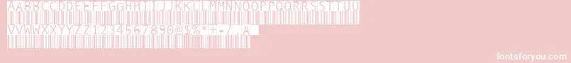 BarmkodeInverse Font – White Fonts on Pink Background