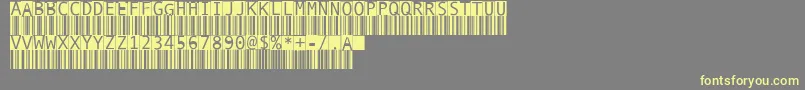 BarmkodeInverse Font – Yellow Fonts on Gray Background