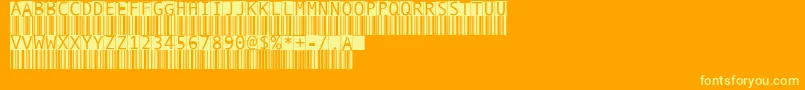 BarmkodeInverse Font – Yellow Fonts on Orange Background