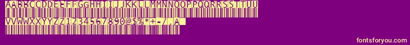 Шрифт BarmkodeInverse – жёлтые шрифты на фиолетовом фоне