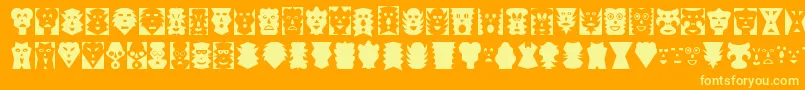 Mask ffy Font – Yellow Fonts on Orange Background