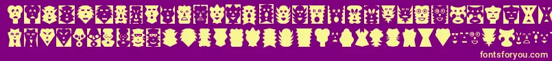 Mask ffy Font – Yellow Fonts on Purple Background