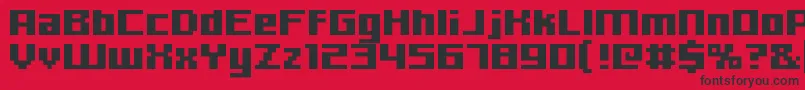 フォントHooge0665 – 赤い背景に黒い文字