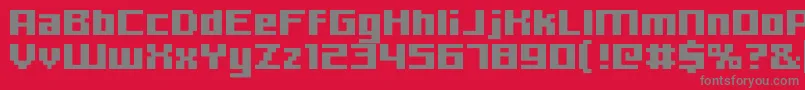 Hooge0665 Font – Gray Fonts on Red Background