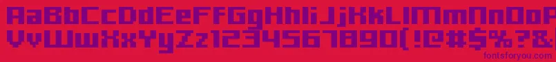 Hooge0665 Font – Purple Fonts on Red Background