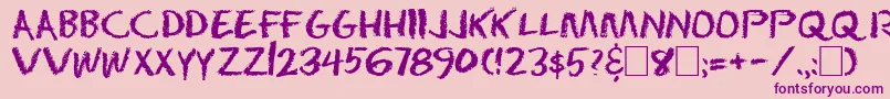 DsEraserCyr Font – Purple Fonts on Pink Background