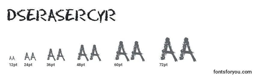 Größen der Schriftart DsEraserCyr