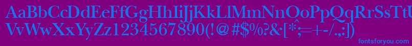 BaskervillenovatwodemiRegular Font – Blue Fonts on Purple Background