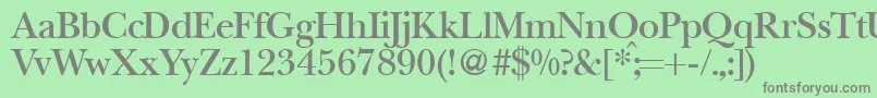 BaskervillenovatwodemiRegular Font – Gray Fonts on Green Background