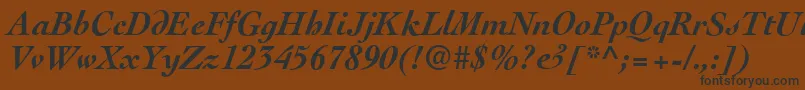 CockneyBolditalic Font – Black Fonts on Brown Background