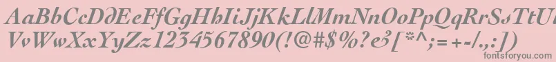 CockneyBolditalic Font – Gray Fonts on Pink Background