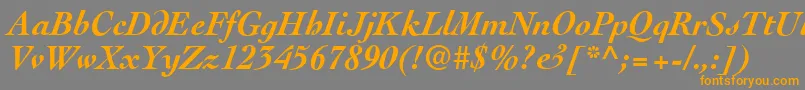 CockneyBolditalic Font – Orange Fonts on Gray Background