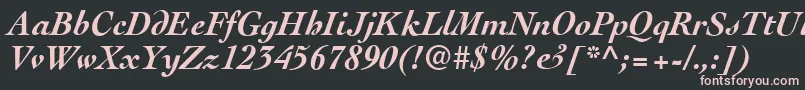 CockneyBolditalic Font – Pink Fonts on Black Background