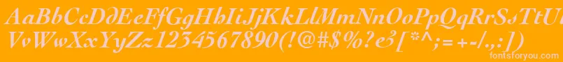 CockneyBolditalic Font – Pink Fonts on Orange Background