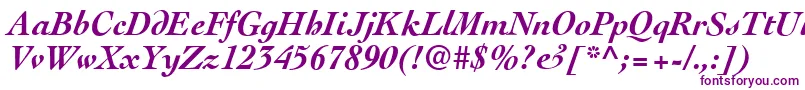 CockneyBolditalic Font – Purple Fonts on White Background