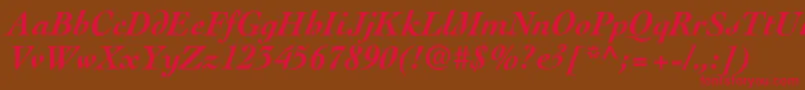 CockneyBolditalic Font – Red Fonts on Brown Background