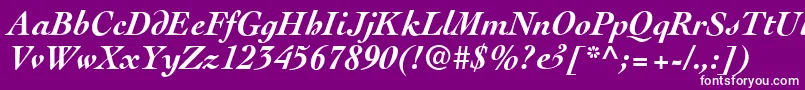 CockneyBolditalic Font – White Fonts on Purple Background