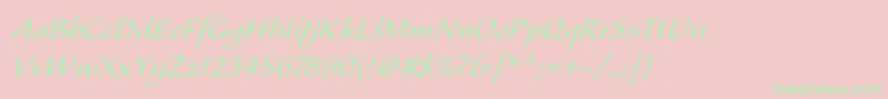 Alexastd Font – Green Fonts on Pink Background