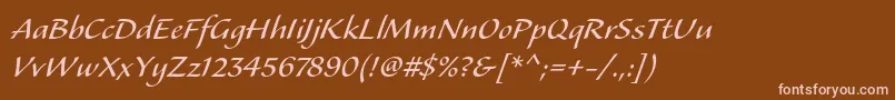 Więcej informacji o czcionce Alexastd Czcionka Alexastd – różowe czcionki na brązowym tle