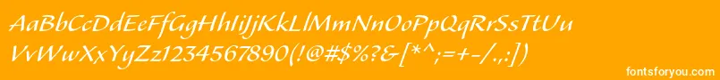 Alexastd Font – White Fonts on Orange Background