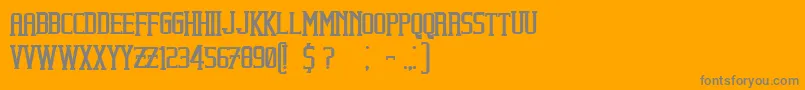 BeholderBold Font – Gray Fonts on Orange Background