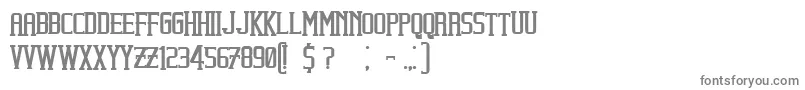 フォントBeholderBold – 白い背景に灰色の文字
