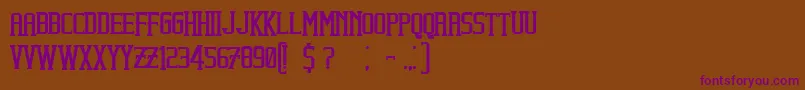 BeholderBold Font – Purple Fonts on Brown Background