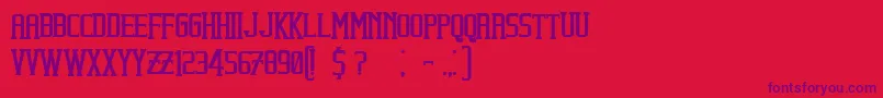 Police BeholderBold – polices violettes sur fond rouge