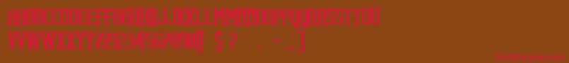 BeholderBold Font – Red Fonts on Brown Background