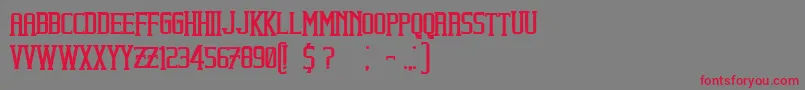 BeholderBold Font – Red Fonts on Gray Background
