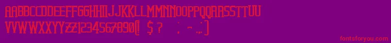 BeholderBold-Schriftart – Rote Schriften auf violettem Hintergrund