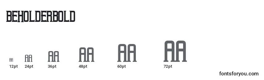BeholderBold Font Sizes