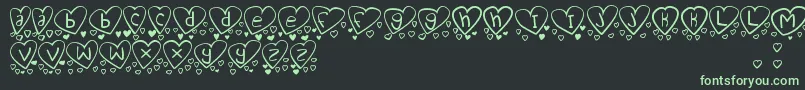 LoveYouTooTfb-Schriftart – Grüne Schriften auf schwarzem Hintergrund