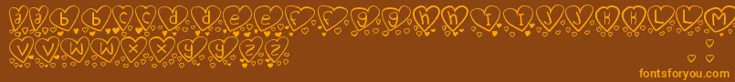 More about LoveYouTooTfb Font LoveYouTooTfb Font – Orange Fonts on Brown Background