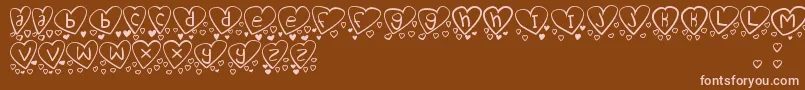 En savoir plus sur la police LoveYouTooTfb Police LoveYouTooTfb – polices roses sur fond brun