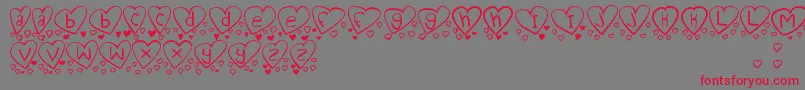 LoveYouTooTfb Font – Red Fonts on Gray Background