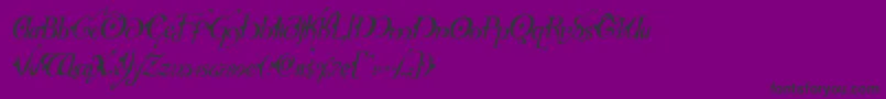 Hollyjinglesolidcondital-Schriftart – Schwarze Schriften auf violettem Hintergrund