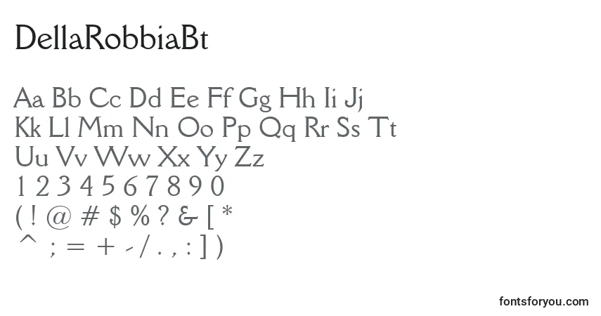 Шрифт DellaRobbiaBt – алфавит, цифры, специальные символы