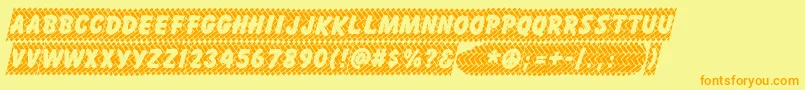 Skide Font – Orange Fonts on Yellow Background