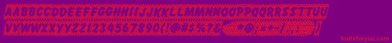 Skide-Schriftart – Rote Schriften auf violettem Hintergrund