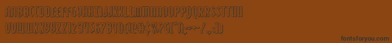 Шрифт Zollern3D – чёрные шрифты на коричневом фоне