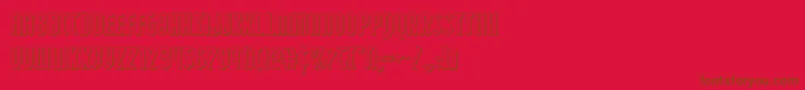 Police Zollern3D – polices brunes sur fond rouge