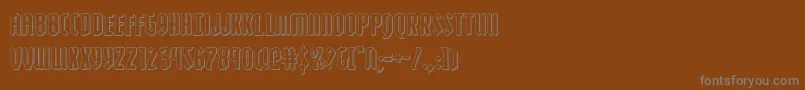 Zollern3D Font – Gray Fonts on Brown Background