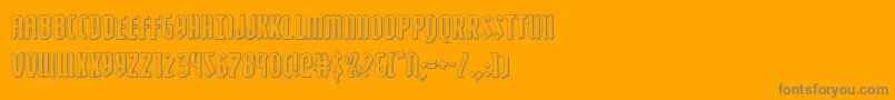 Zollern3D Font – Gray Fonts on Orange Background