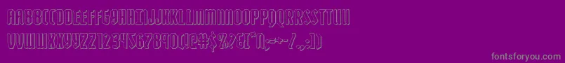 Zollern3D Font – Gray Fonts on Purple Background