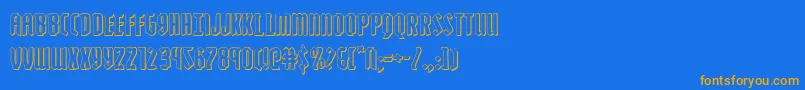 Zollern3D Font – Orange Fonts on Blue Background